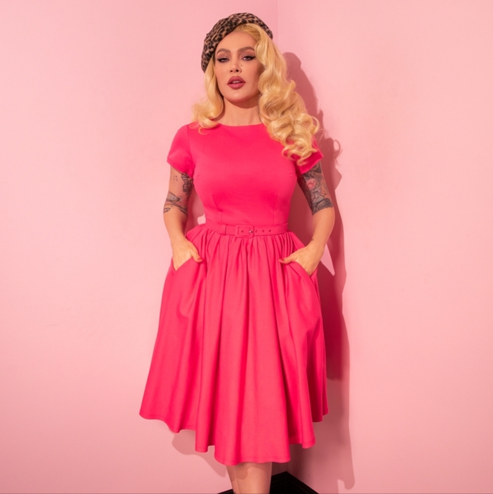 Avon Swing Dress in Candy Pink